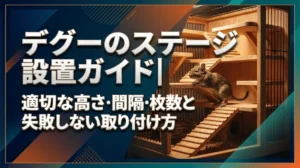 デグーのステージ設置ガイド｜適切な高さ・間隔・枚数と失敗しない取り付け方