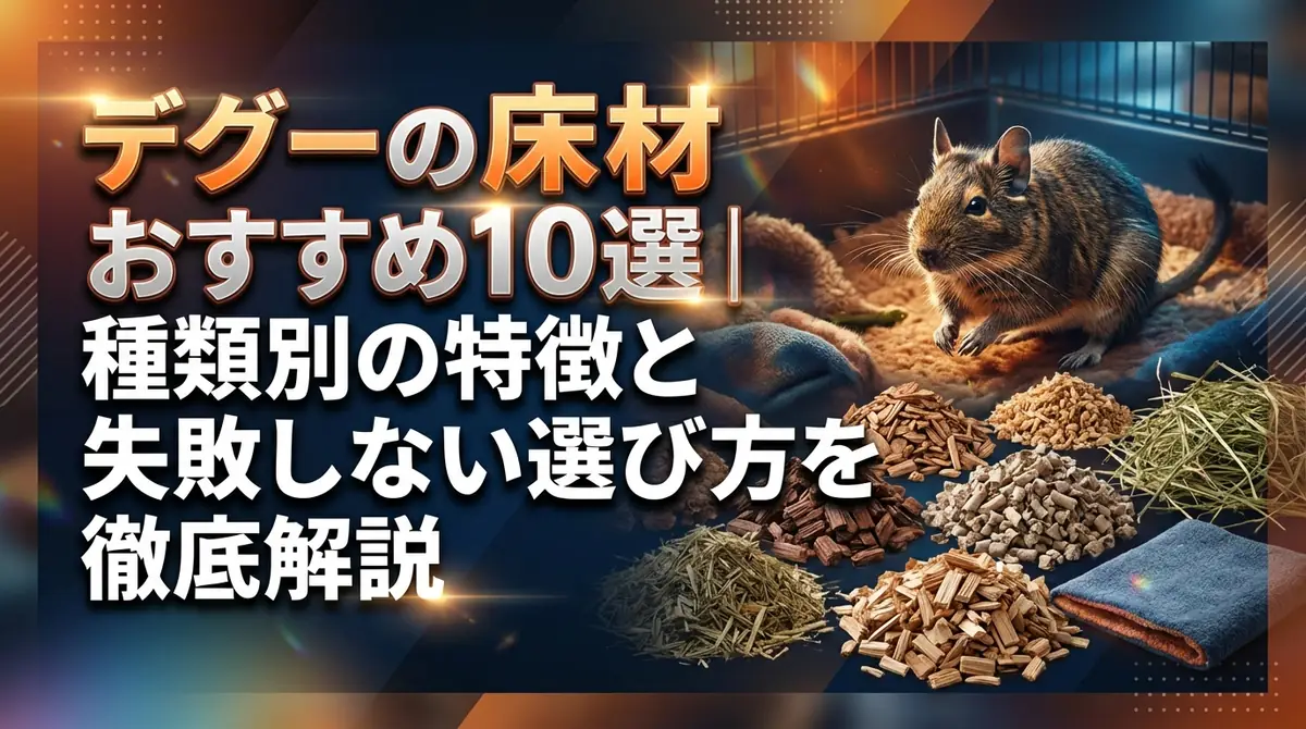 デグーの床材おすすめ10選｜種類別の特徴と失敗しない選び方を徹底解説