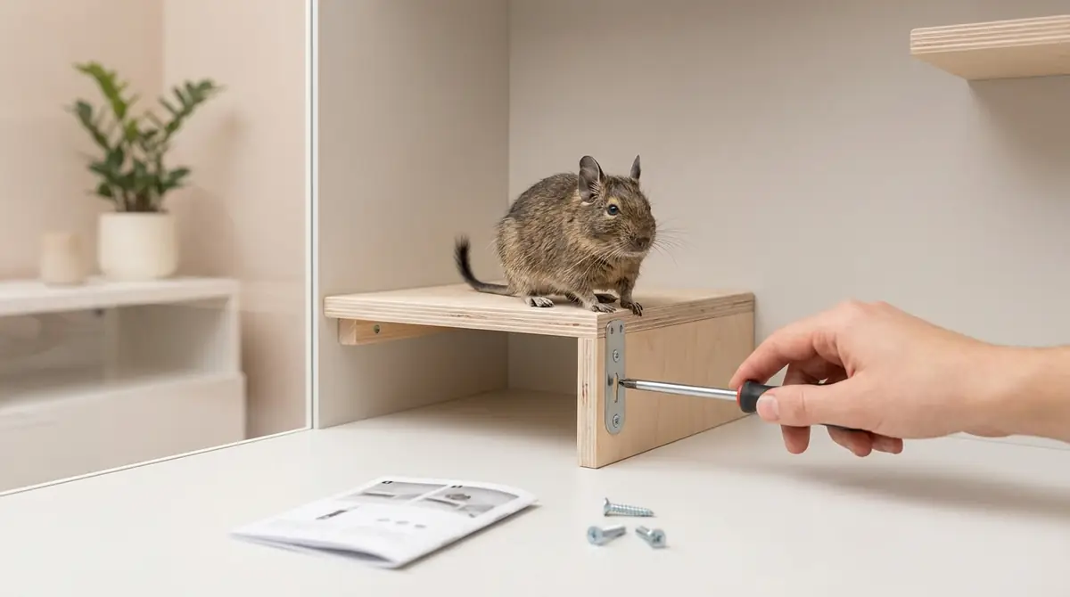 デグーのステージ取り付け手順5ステップ