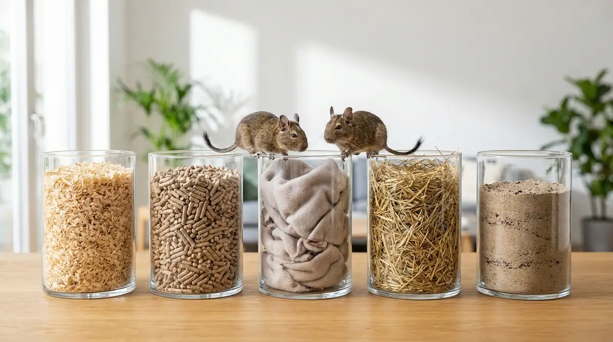 デグー用床材5種類の特徴を徹底比較