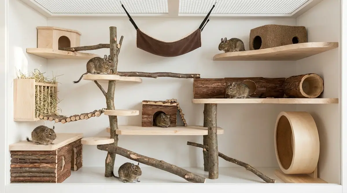 デグーのケージレイアウトで押さえるべき3つの基本原則