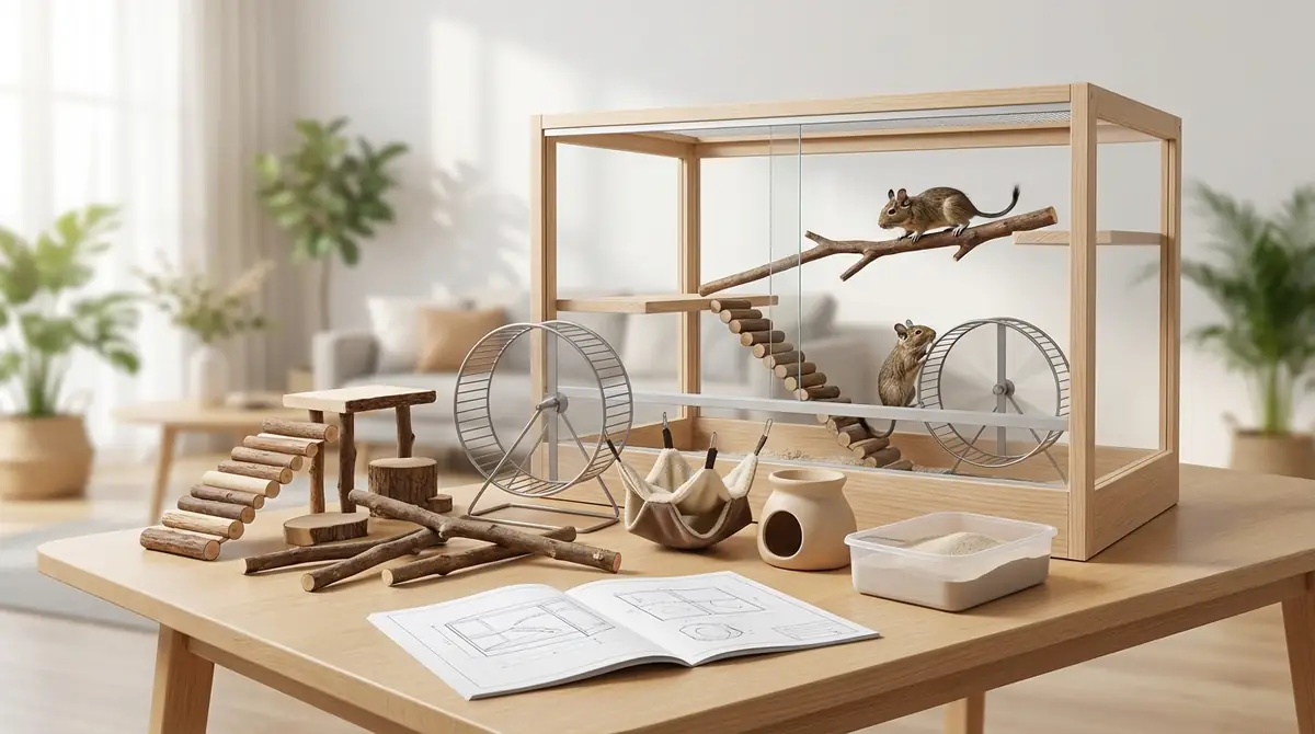 【図解】デグーのケージレイアウトの作り方5ステップ