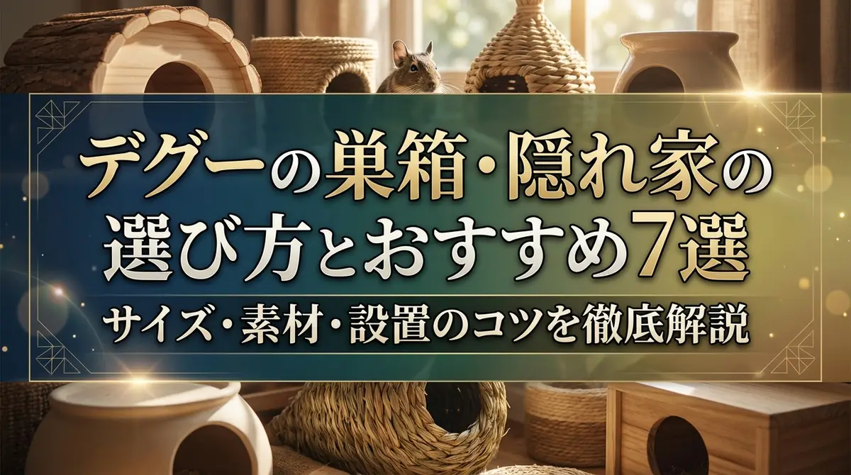 デグーの巣箱・隠れ家の選び方とおすすめ7選｜サイズ・素材・設置のコツを徹底解説
