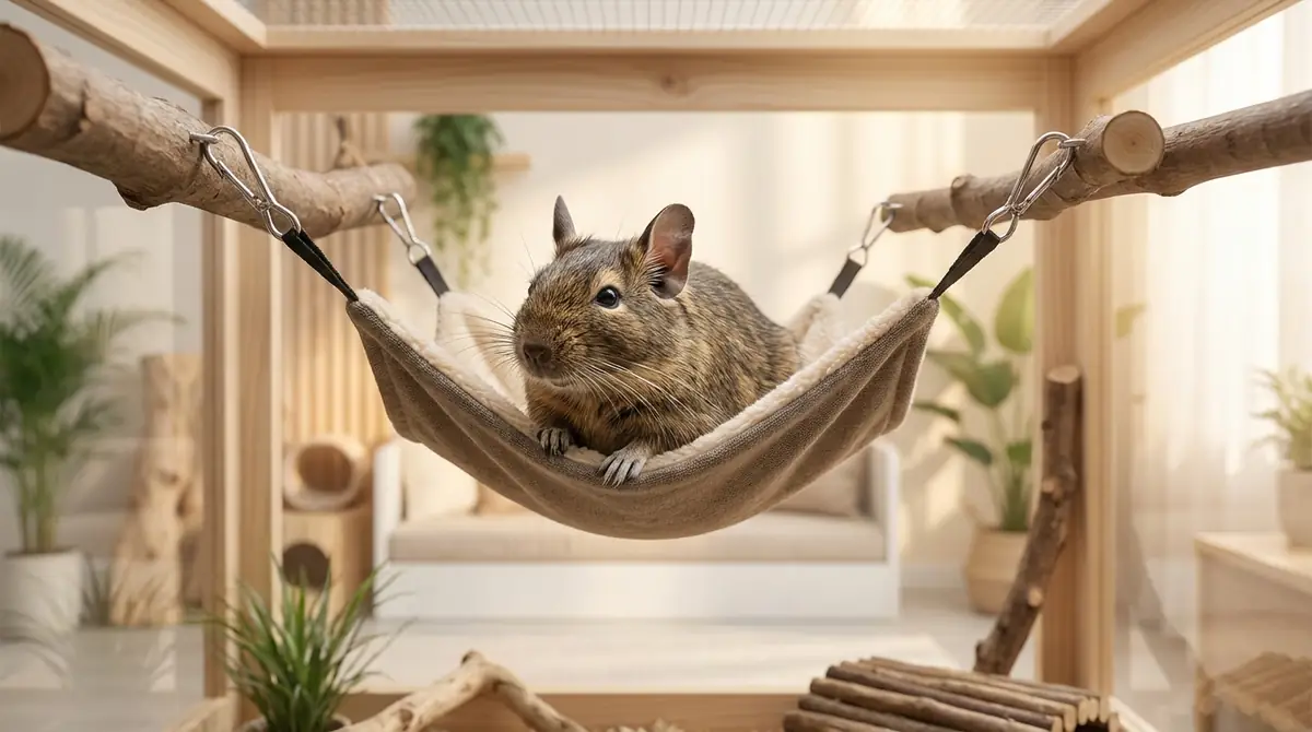 デグー用ハンモックの設置場所と取り付けのコツ