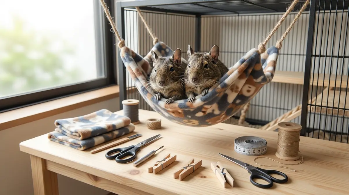 デグー用ハンモックは手作りもできる【100均DIY】