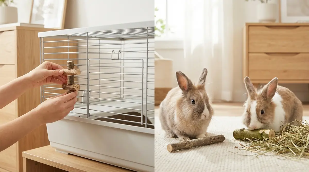 かじり木の設置方法と食べないときの対処法