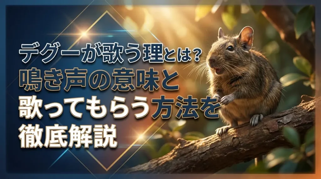 デグーが歌う理由とは？鳴き声の意味と歌ってもらう方法を徹底解説