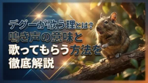 デグーが歌う理由とは？鳴き声の意味と歌ってもらう方法を徹底解説