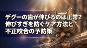 デグーの歯が伸びるのは正常？伸びすぎを防ぐケア方法と不正咬合の予防策