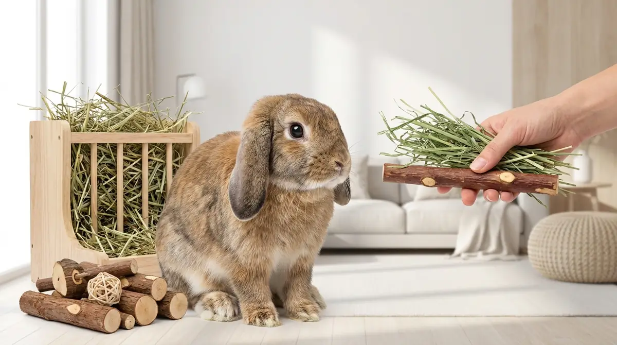 牧草を食べない・かじり木をかじらない場合の対処法