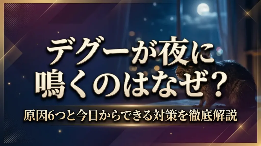 デグーが夜に鳴くのはなぜ？原因6つと今日からできる対策を徹底解説