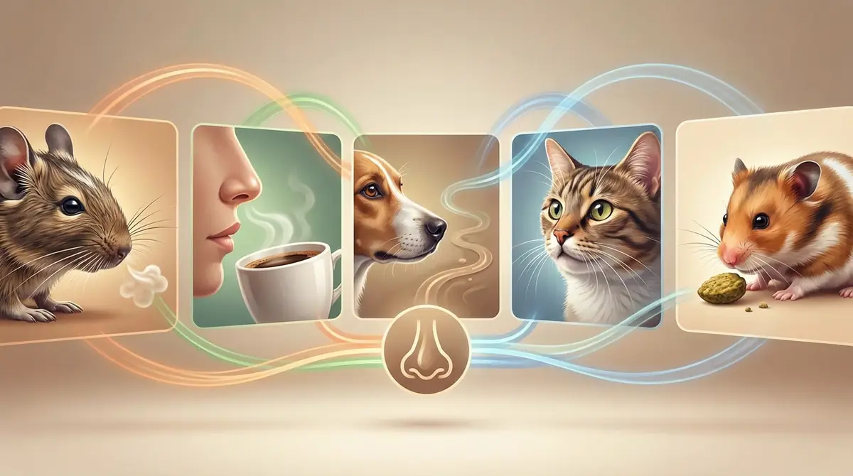 デグーの嗅覚を他の動物と比較|人間・犬・猫・ハムスターとの違い