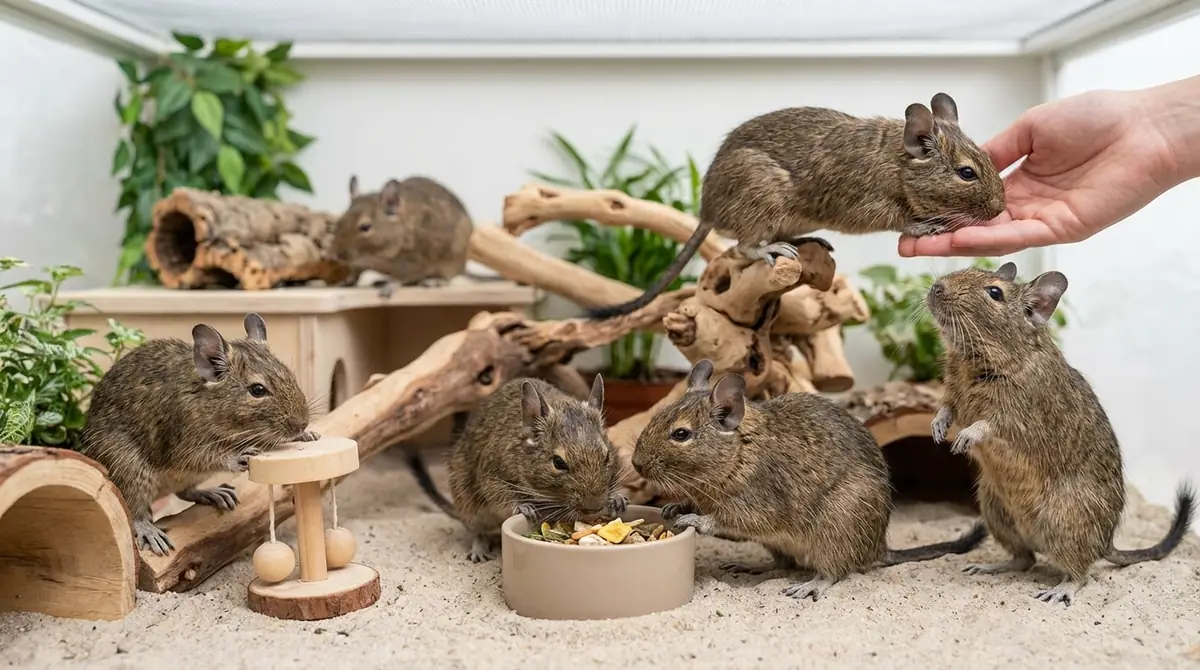 デグーが嗅覚を使う場面5選|行動の意味を理解しよう