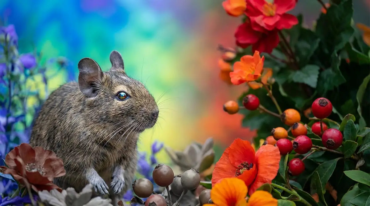 デグーの色覚|見える色と見えない色の違い