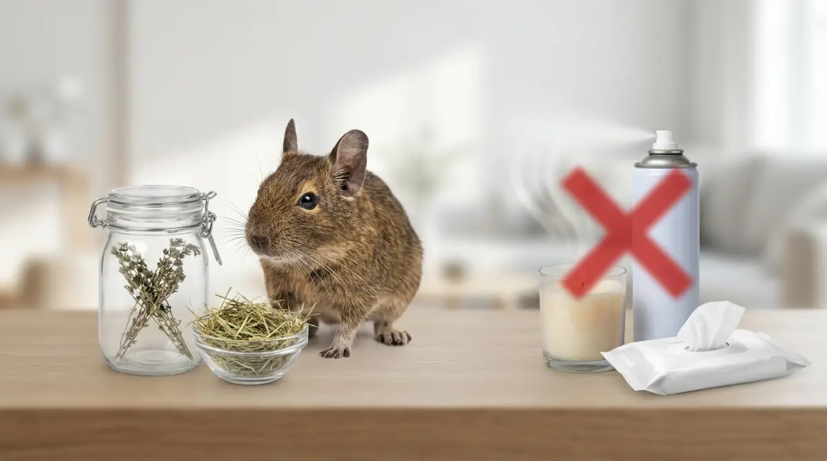 デグーの嗅覚に悪影響を与えるNG行動と危険な匂い