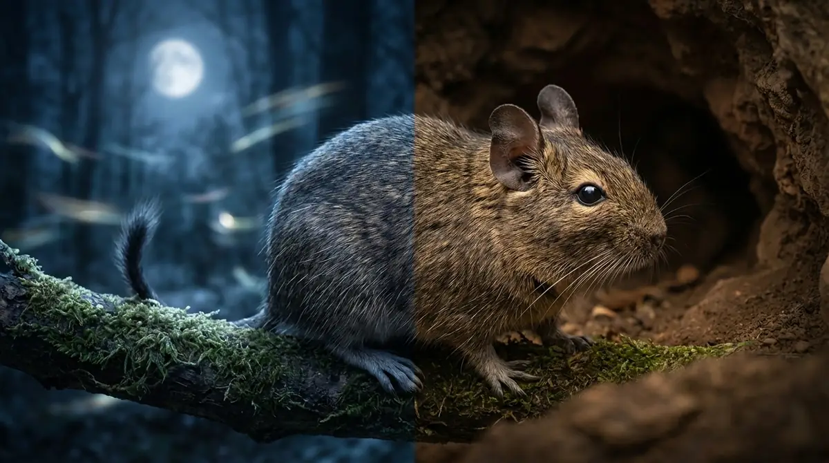 デグーは夜でも見える?動体視力と明暗順応の特性