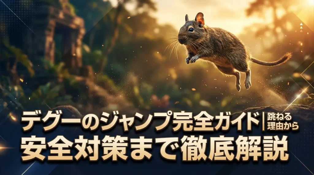 デグーのジャンプ完全ガイド｜跳ねる理由から安全対策まで徹底解説