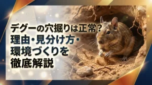 デグーの穴掘りは正常？理由・見分け方・環境づくりを徹底解説
