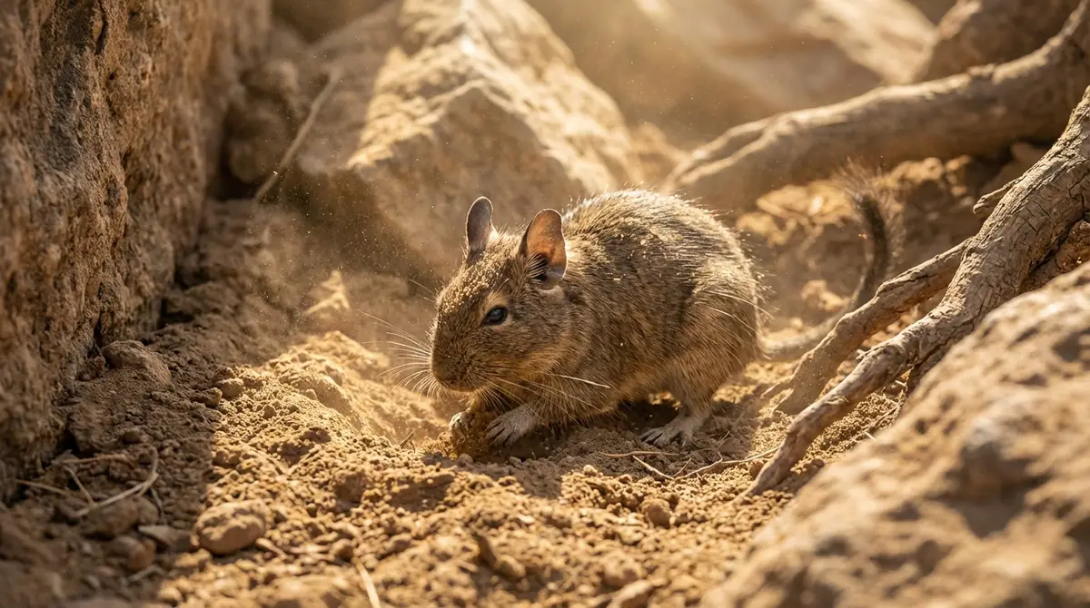 デグーが穴掘りをする3つの理由【野生の習性から解説】