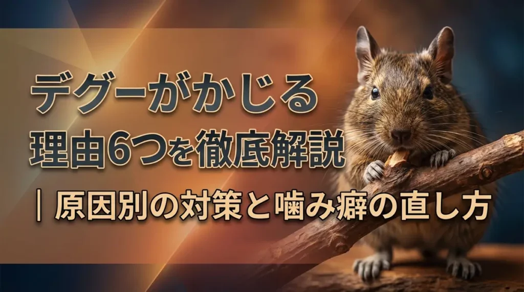 デグーがかじる理由6つを徹底解説｜原因別の対策と噛み癖の直し方