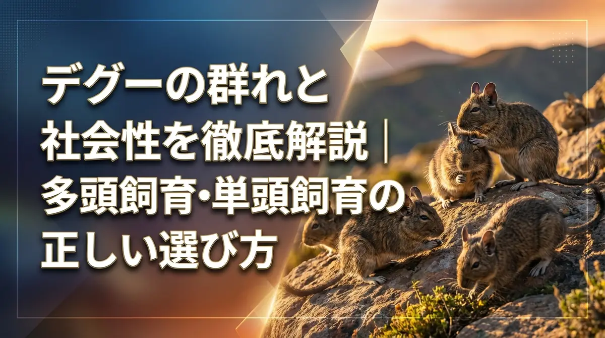 デグーの群れと社会性を徹底解説|多頭飼育・単頭飼育の正しい選び方