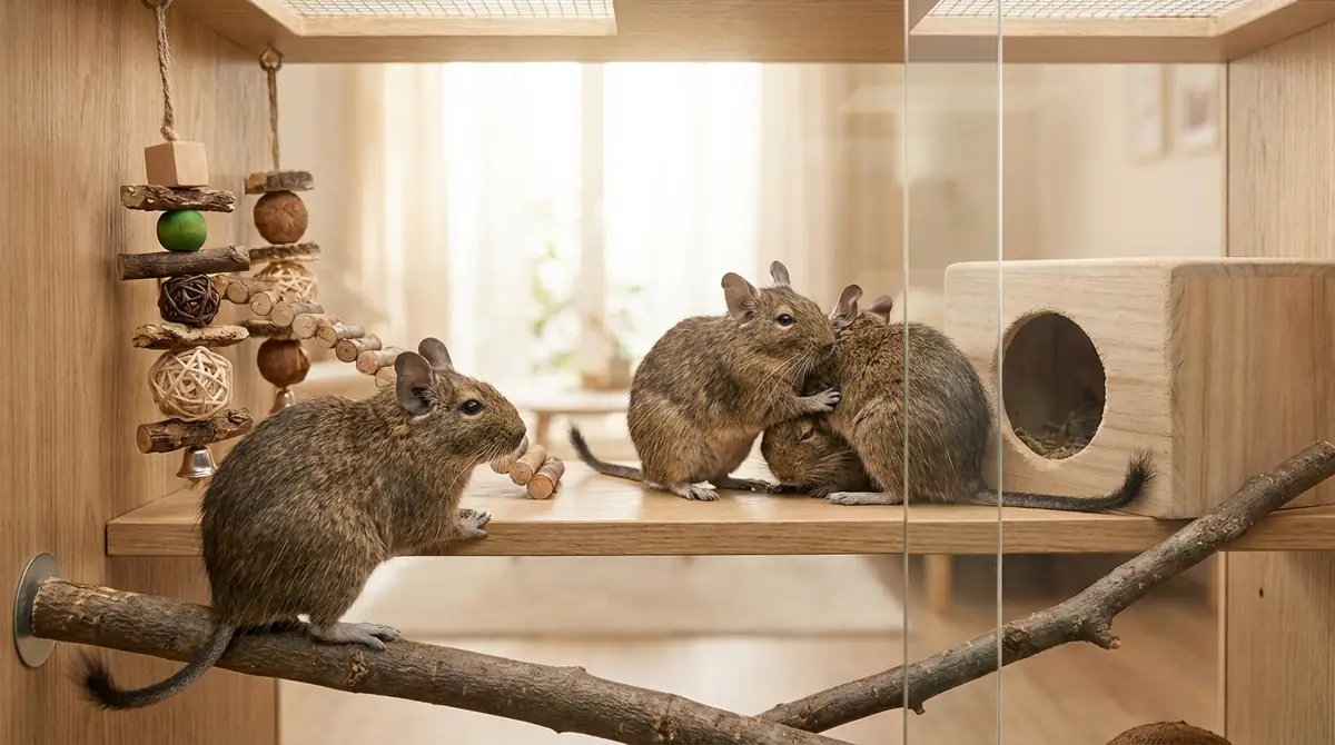 デグーの社会性はどれくらい高い?結論と飼育スタイルの選び方