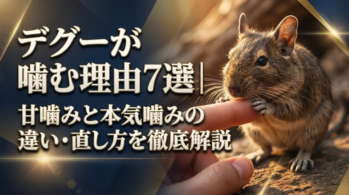 デグーが噛む理由7選｜甘噛みと本気噛みの違い・直し方を徹底解説