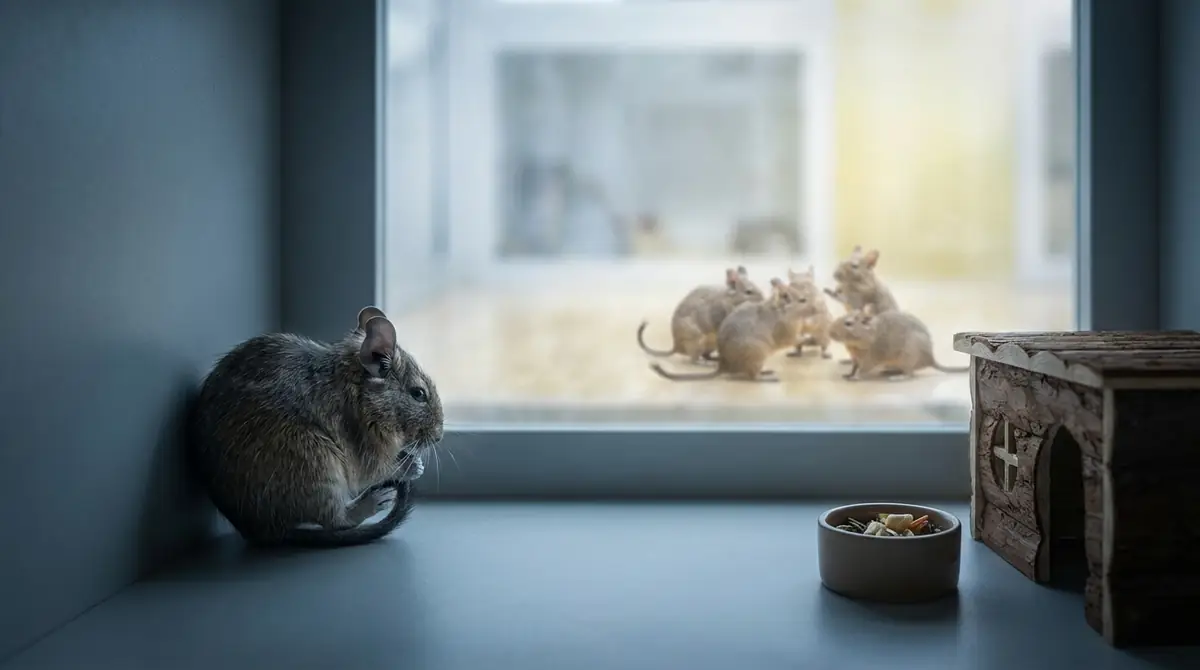 社会性の欠如がデグーに与える影響|孤立ストレスの危険性