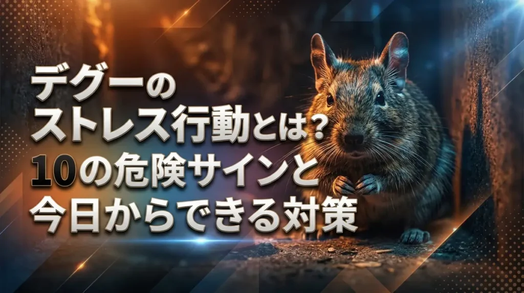 デグーのストレス行動とは？10の危険サインと今日からできる対策