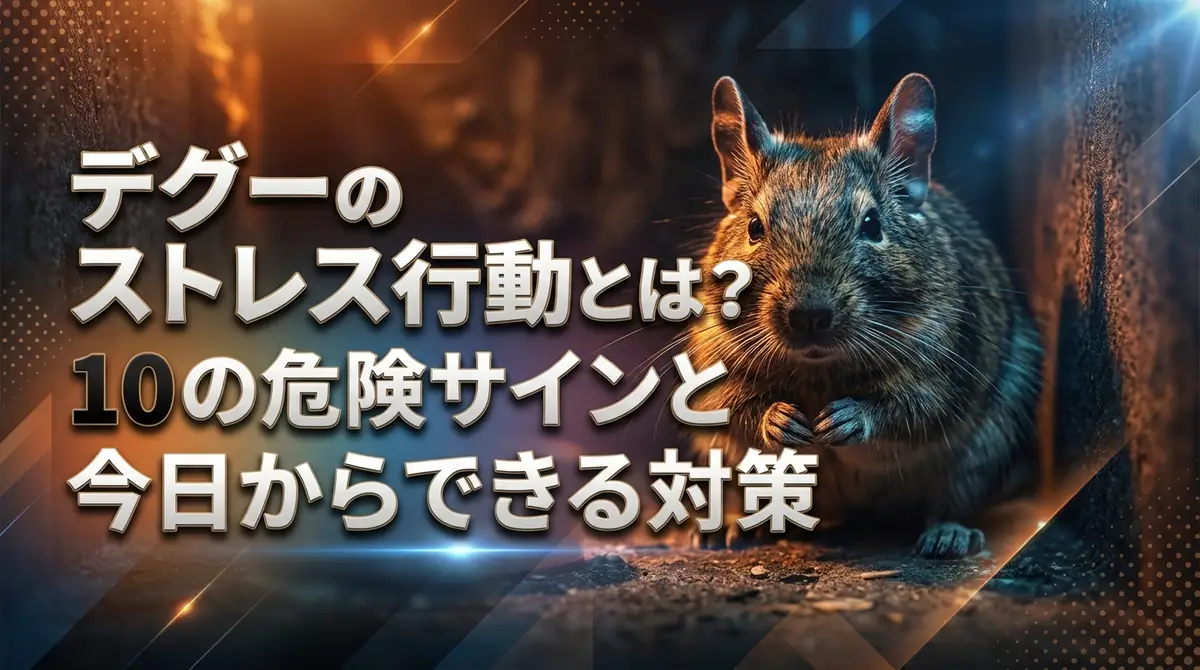 デグーのストレス行動とは?10の危険サインと今日からできる対策