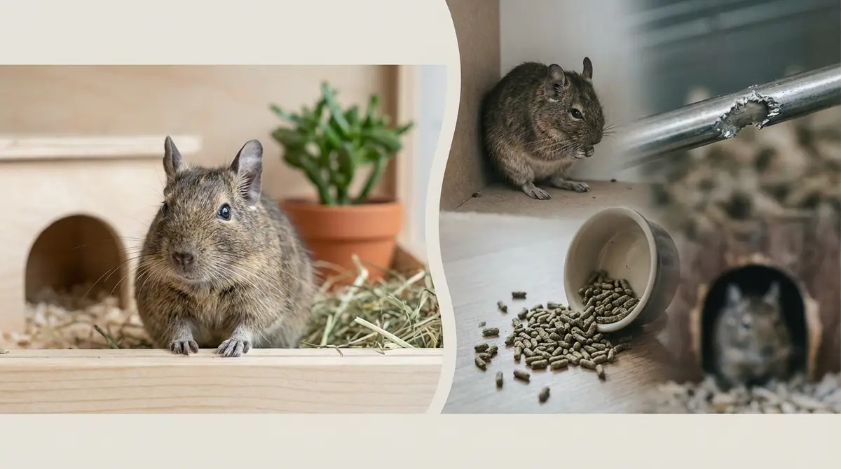 デグーのストレス行動10パターン【原因と見分け方】