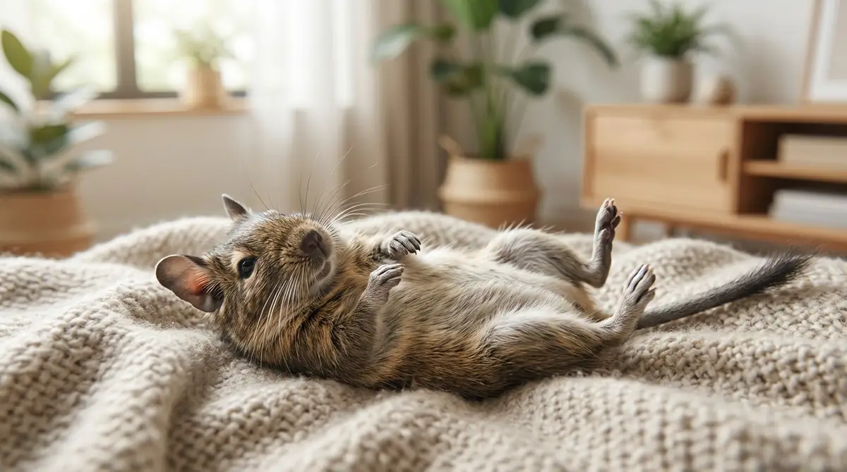 デグーが仰向けで寝る3つの理由【へそ天の意味】