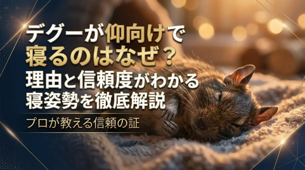デグーが仰向けで寝るのはなぜ？理由と信頼度がわかる寝姿勢を徹底解説