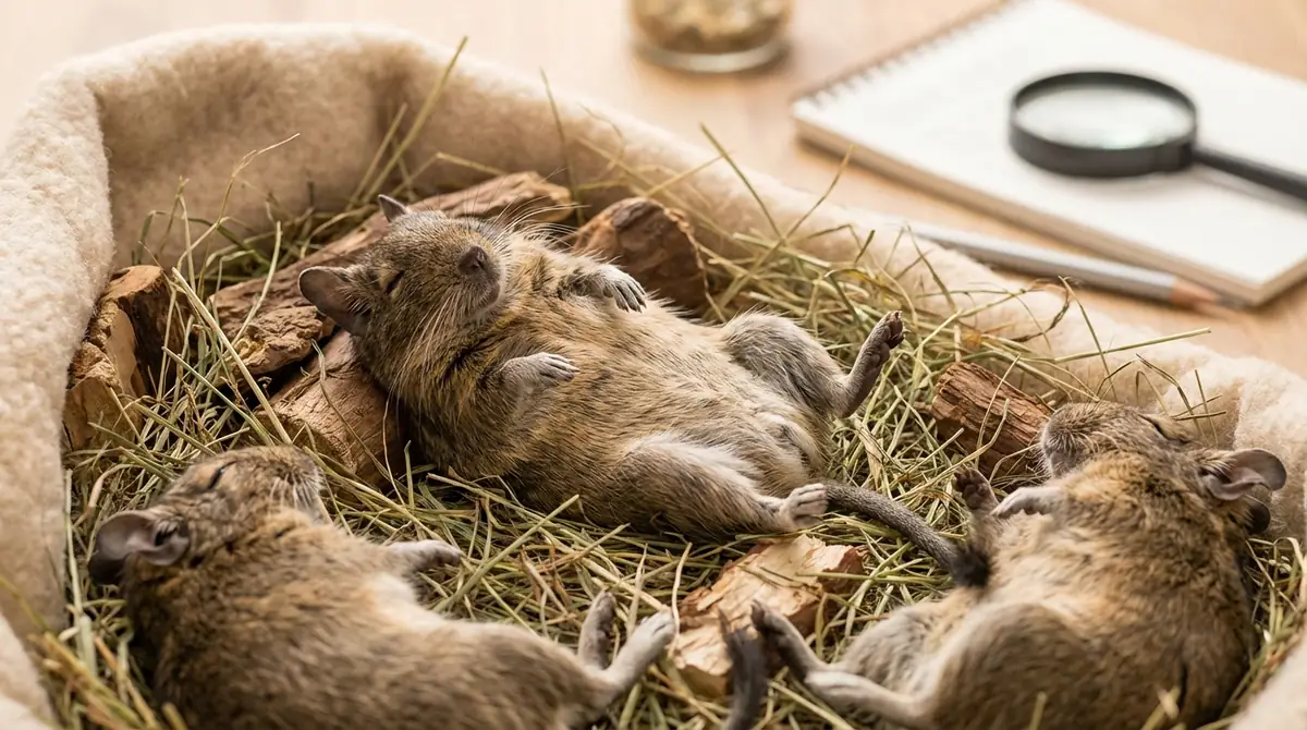 デグーが仰向けで寝る3つの理由【行動学から解説】