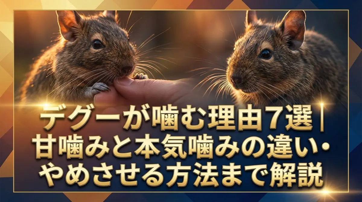 デグーが噛む理由7選｜甘噛みと本気噛みの違い・やめさせる方法まで解説