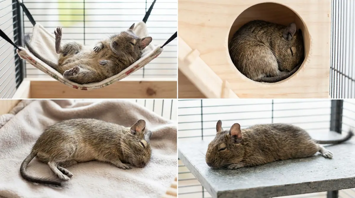 デグーの寝姿勢4パターン｜仰向け以外が示す意味とは