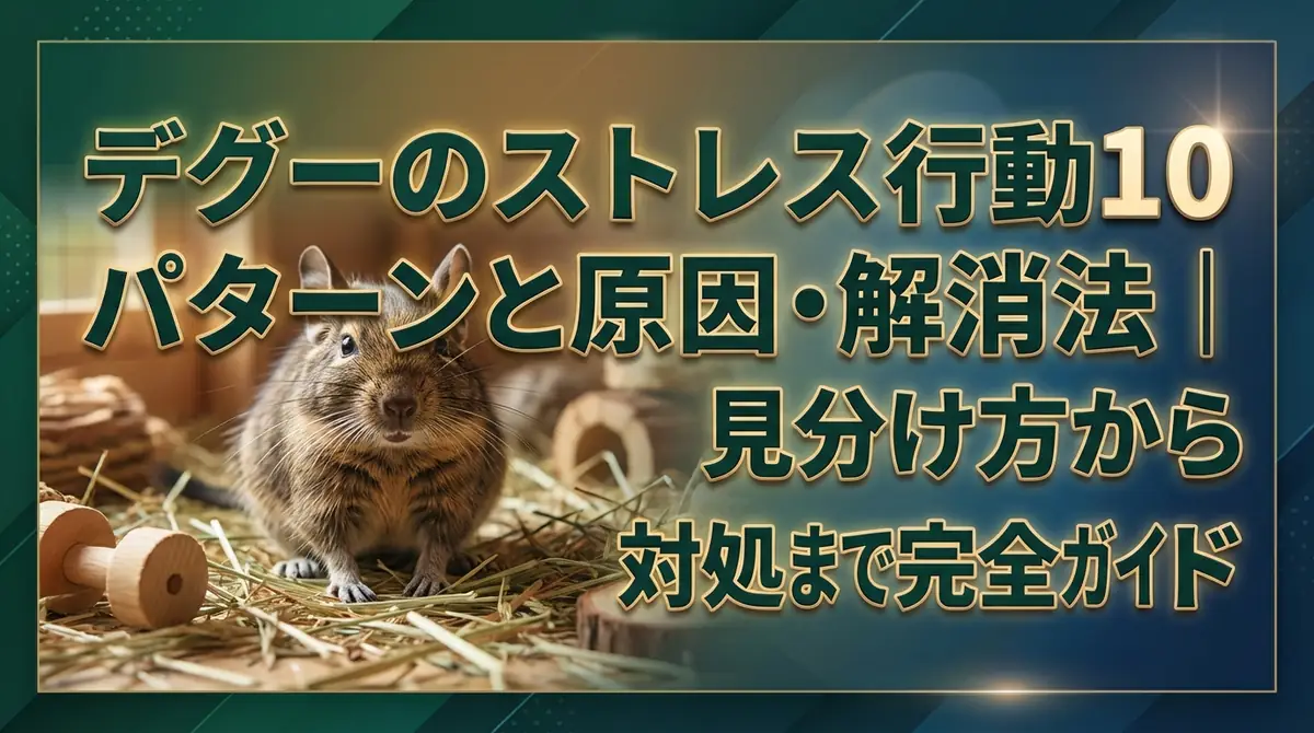 デグーのストレス行動10パターンと原因・解消法|見分け方から対処まで完全ガイド