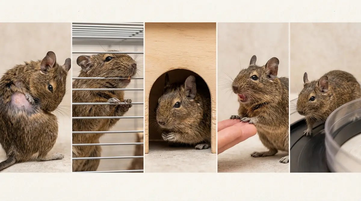 デグーの代表的なストレス行動5つ|まず確認すべきサイン