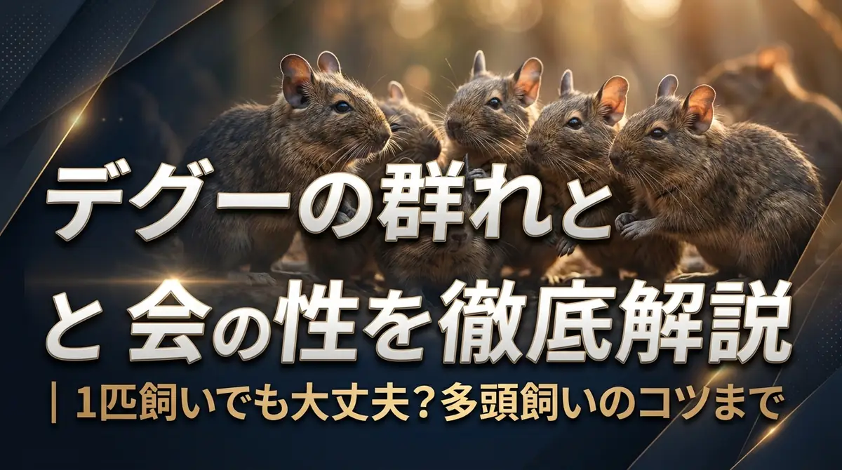 デグーの群れと社会性を徹底解説|1匹飼いでも大丈夫?多頭飼いのコツまで