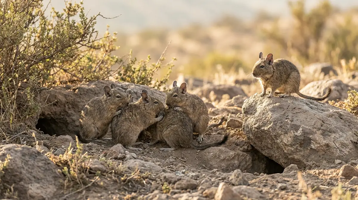デグーの社会性が高い3つの理由【野生の生態から解説】
