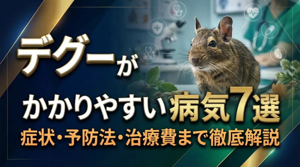 デグーがかかりやすい病気7選｜症状・予防法・治療費まで徹底解説