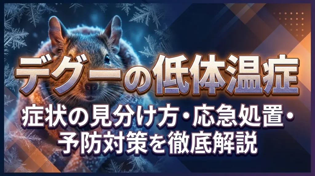 デグーの低体温症｜症状の見分け方・応急処置・予防対策を徹底解説