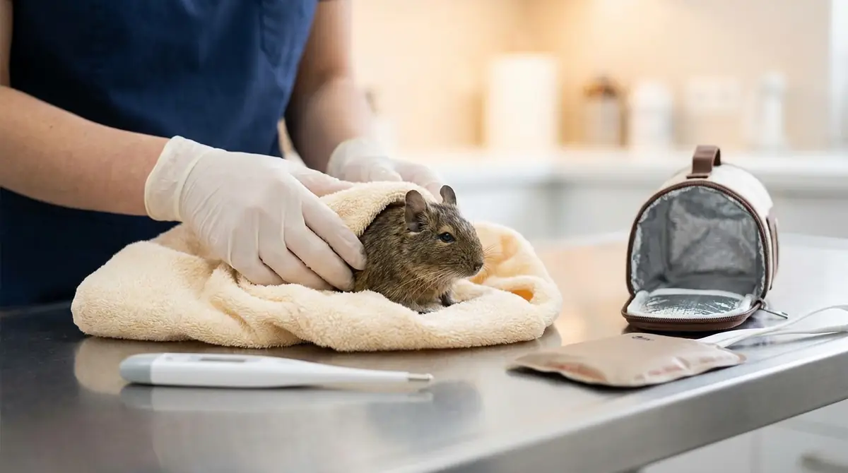 【緊急対応】デグーの低体温症|応急処置5ステップ