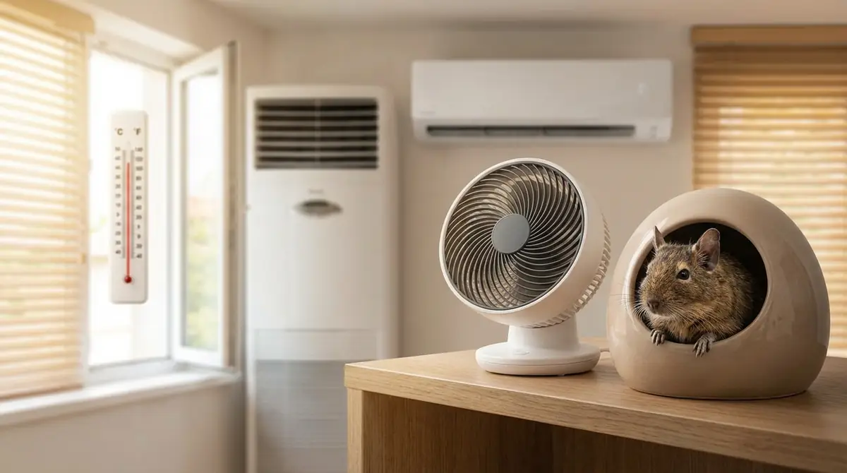 エアコンなしでデグーは飼える?代替策の限界と現実