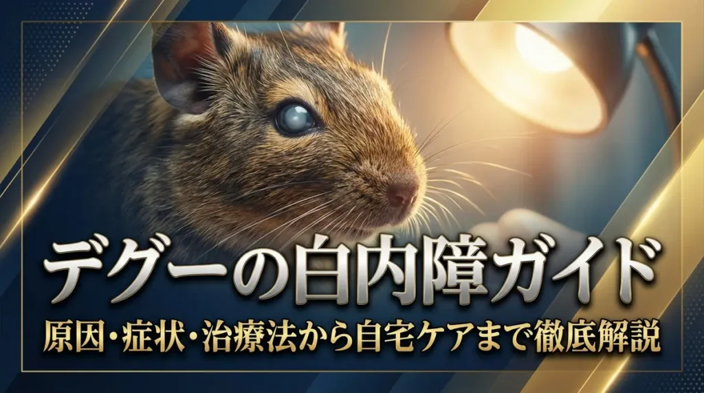 デグーの白内障ガイド｜原因・症状・治療法から自宅ケアまで徹底解説