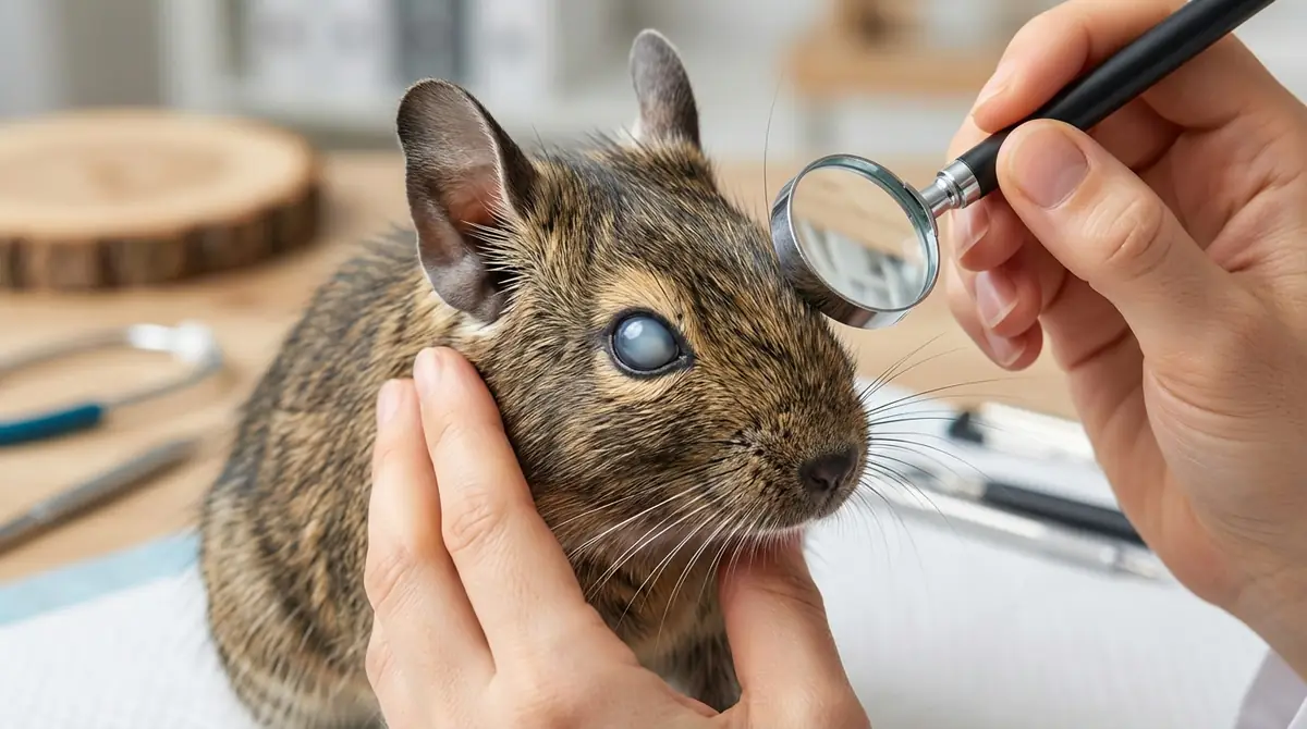 デグーの白内障の症状|進行段階とセルフチェック