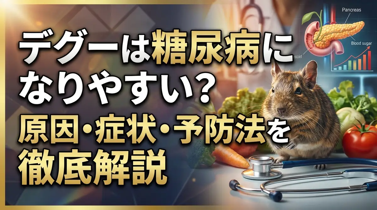 デグーは糖尿病になりやすい?原因・症状・予防法を徹底解説