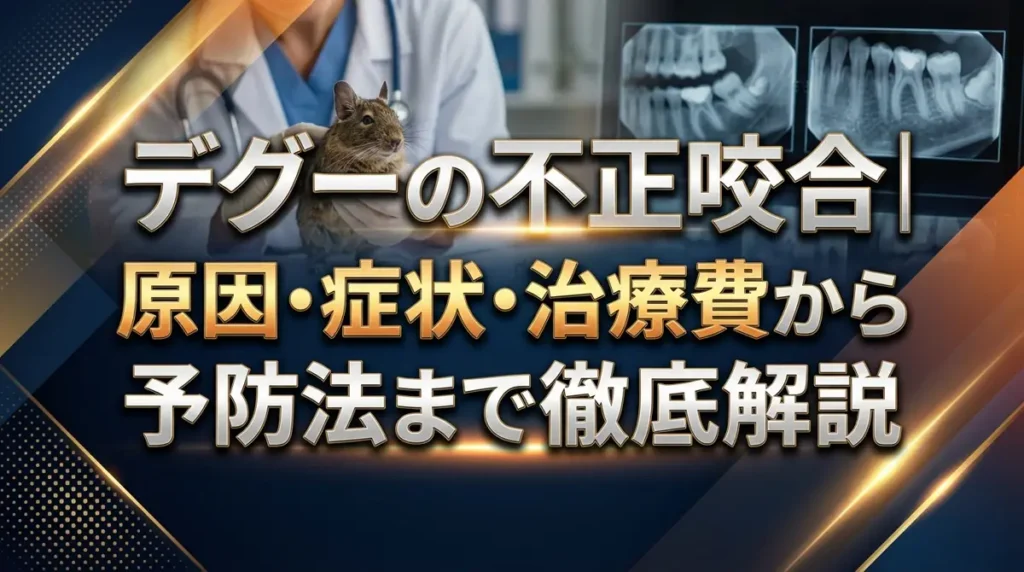 デグーの不正咬合｜原因・症状・治療費から予防法まで徹底解説