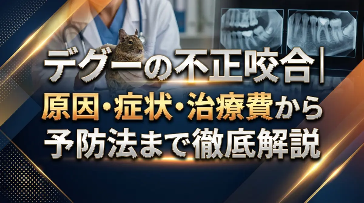 デグーの不正咬合｜原因・症状・治療費から予防法まで徹底解説