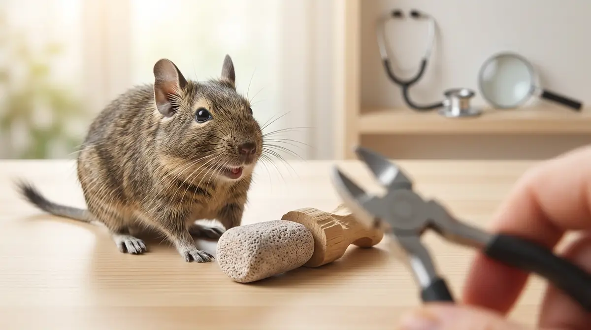 デグーの歯を自分で切るのは絶対NG｜危険な理由